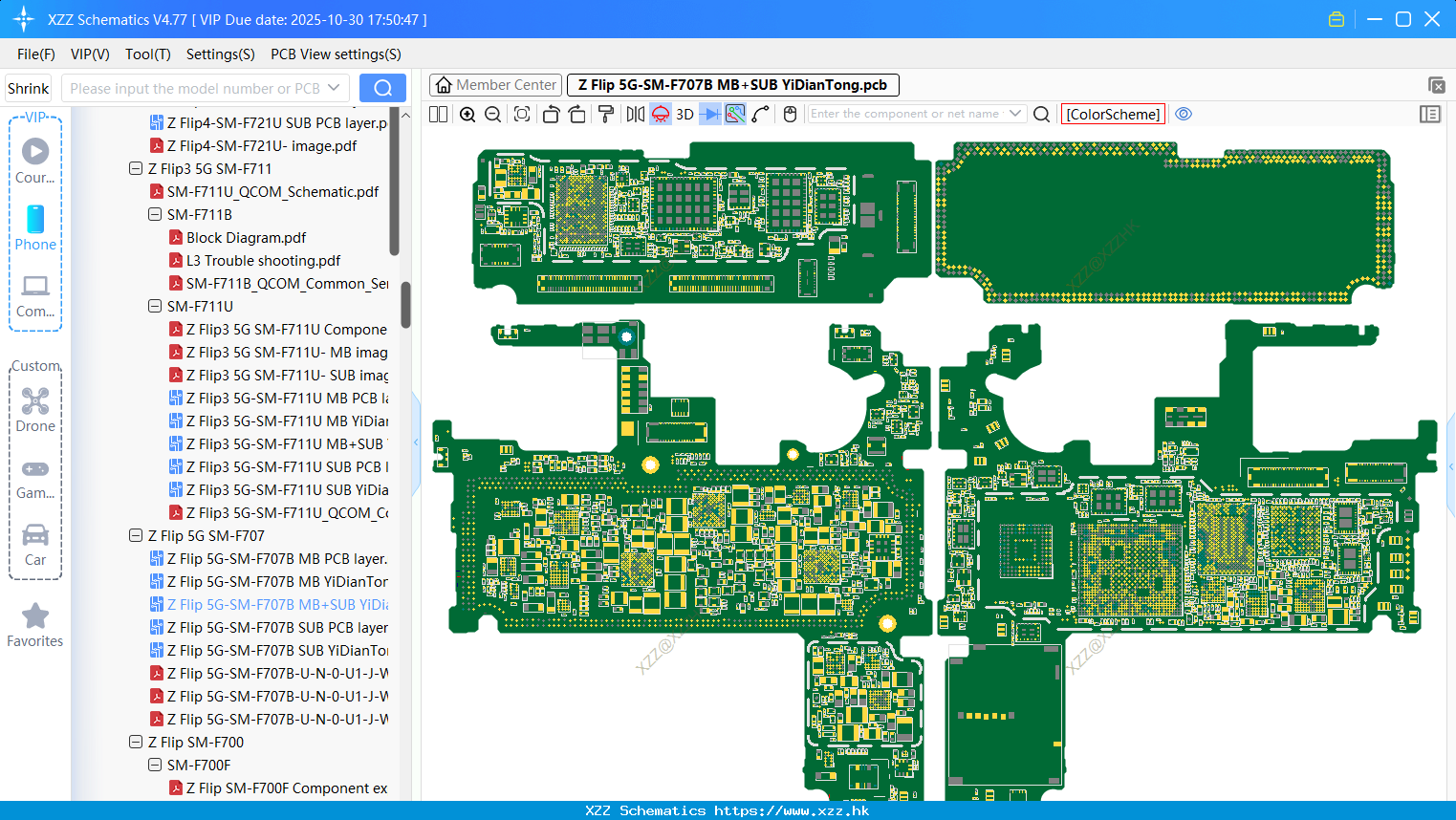 Samsung Z Flip 5G-SM-F707B MB+SUB bitmap